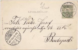 Mezőtúr Bordács László üzlete, casino, leányiskola (EK)