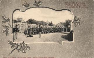 Basovizza, soldiers, musketry instruction, Art Nouveau