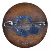 1938. "XXXIV. Eucharisztikus Világkongresszus" Br jelvény (2x), egyik zománcozott T:2