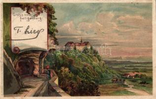 Heiligenberg castle, litho, s: G. Gagg (gluemark) (small tear)