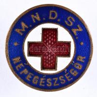 ~1950. "M.N.D.SZ. Népegészségőr" zománcozott jelvény T:2