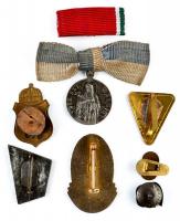 8 db vegyes jelvény, közte: 1830. "Szt. Margit" érem szalagon, 1964. "Sport RCAF Fitn...