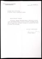 Kádár János és Kisházi Ödön 1968. újévi levélváltása, Kádár saját kezű aláírásával, névjegykártyával.