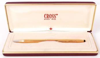Cross aranyozott toll eredeti dobozában, hibátlan / vintage Cross,working ballpoint pen in gold filled, yellow