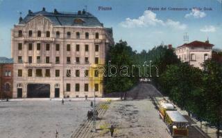 Fiume Commerce square and Deák avenue, tram (EK)