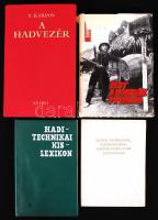 4db Katonai könyv. Benne Haditechnikai kislexikon, és Egyéni védőfelszerelések katalógusa.