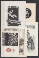 13db Ex libris kisgrafika gyűjtemény, különböző méretben