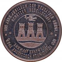 1890. "Az Újvidéki Polg. Lövő-Egylet 100 Éves Fennállása Ünnepélyének Emlékére" ezüstözött...