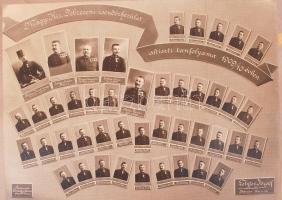 1909-1910 "Magy. Kir. Debreceni csendőrkerület altiszti tanfolyama" tablókép 44, névvel el...