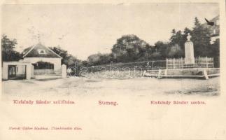 Sümeg, Kisfaludy Sándor szülőháza és szobra