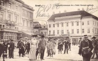 Arad Ereklyemúzeum, Fehér Kereszt szálloda, Braun Gusztáv kávéháza / museum, hotel, café