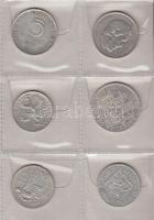 Izgalmas 48db-ból álló ezüst érem gyűjtemény különféle pénzekkel berakóba rendezve! (Br.: 380g) T:vegyes