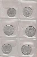 Izgalmas 48db-ból álló ezüst érem gyűjtemény különféle pénzekkel berakóba rendezve! (Br.: 380g) T:ve...