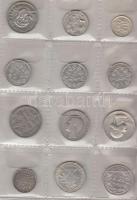 Izgalmas 48db-ból álló ezüst érem gyűjtemény különféle pénzekkel berakóba rendezve! (Br.: 380g) T:ve...