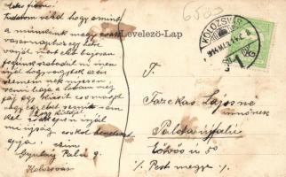 Kolozsvár Fellegvár, floral litho (fl)