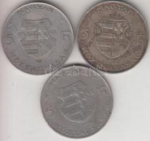 1947. 5Ft Ag "Kossuth" (3x) T:2,2-