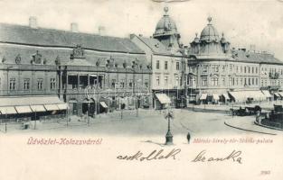 Kolozsvár Mátyás square, Palace Status, shops