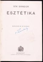 Sík Sándor: Esztétika. Bp., A Szent István-Társulat Kiadása, félvászon kötésben, újrakötve