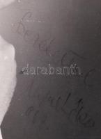 1967 Kazal László színművész nagyméretű, dedikált portréja Szipál műterméből, jelzett, 39x29cm