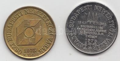 1975. "HUNGEXPO / Tavaszi Budapesti Nemzetközi Vásár" ffém zseton + "HUNGEXPO / Őszi ...