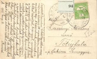 Nagymegyer, street, bank