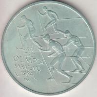 1984. 500Ft Ag "Sarajevoi Téli Olimpia" T:BU Eredeti tokban, tanúsítvánnyal!