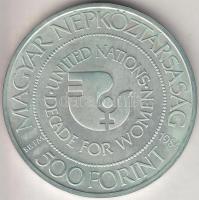 1984. 500Ft Ag "Nők évtizede" T:BU Eredeti tokban (sérült), tanúsítvánnyal!