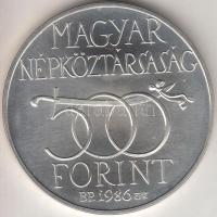 1986. 500Ft Ag "Budavár visszavétele 1686" T:BU