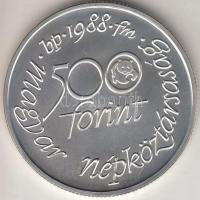 1988. 500Ft Ag "Világ vadvédelmi alap" T:BU