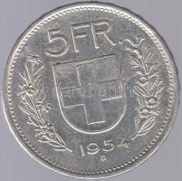 Svájc 1954B 5Fr Ag T:2- Switzerland 1954B 5 Francs Ag C:VF