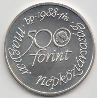 1988. 500Ft Ag "Világ vadvédelmi alap" T:BU