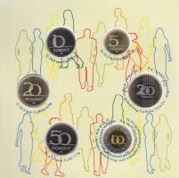 2011. 5Ft-200Ft "Az önkéntesség európai éve 2011" 6klf névértékből álló forgalmi éremszett T:PP