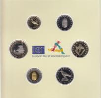 2011. 5Ft-200Ft "Az önkéntesség európai éve 2011" 6klf névértékből álló forgalmi éremszett...