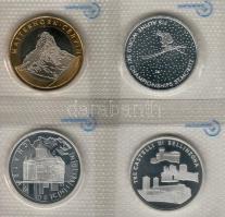 Svájc 2004. 10Fr "Matterhorn hegy" + 20Fr Ag "Sielés" + 20Fr Ag "Három vár&...