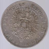 Német Államok / Poroszország 1875A 5M Ag "I. Vilmos" T:2-,3(karcolt haj és szakáll)
German...