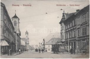 Pozsony Hospital street, tram