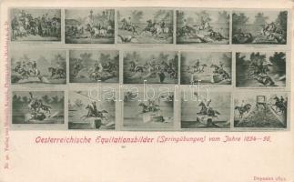 Austrian equitation pictures, spring exercises, 1854-1856