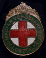 ~1940. "Magyar Vöröskereszt Ifjúsági Osztálya" zománcozott jelvény T:2