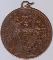 1896. "Ezredéves Történetünk Ezredekre Remény Nekünk - Honfoglalás" Br emlékérem (32mm) T:2