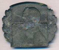 Osztrák-Magyar Monarchia 1917. "IV Károly" CINK sapkajelvény (33x41mm), szign.: "R. M...