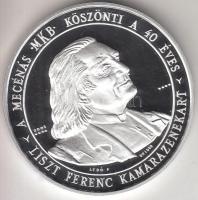 Lebó Ferenc (1960-) 2003. MKB "Liszt Ferenc Kamarazenekar" Ag(999) emlékérem (31g/42mm) dísztokban T:PP