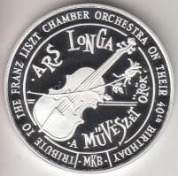Lebó Ferenc (1960-) 2003. MKB "Liszt Ferenc Kamarazenekar" Ag(999) emlékérem (31g/42mm) dí...