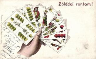 Hungarian card, Zölddel rontom!