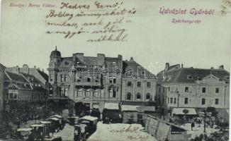 1898 Győr Széchenyi tér, Raab Lajos üzlete