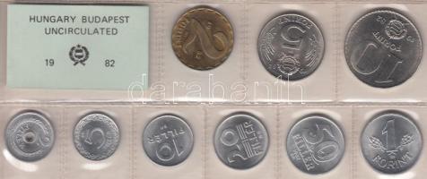 1982. 2f-10Ft 9db klf érmés forgalmi sor fóliatokban T:1