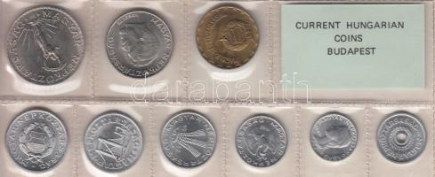 1982. 2f-10Ft 9db klf érmés forgalmi sor fóliatokban T:1