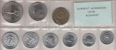 1980. 2f-10Ft 9db klf érmés forgalmi sor fóliatokban T:1