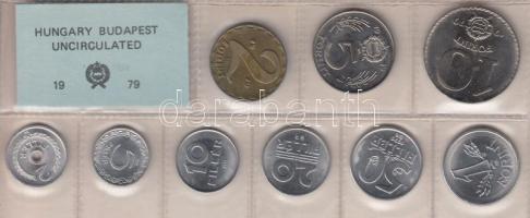 1979. 2f-10Ft 9db klf érmés forgalmi sor fóliatokban T:1