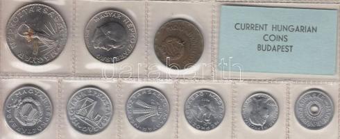 1977. 2f-10Ft 9db klf érmés forgalmi sor fóliatokban T:1