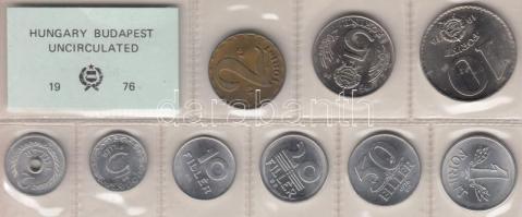 1976. 2f-10Ft 9db klf érmés forgalmi sor fóliatokban T:1